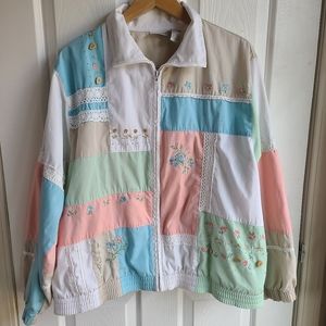 Vintage Koret Francisca Patchwork Light Jacket Size L